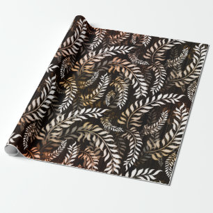 Bloemig blad cadeaupapier