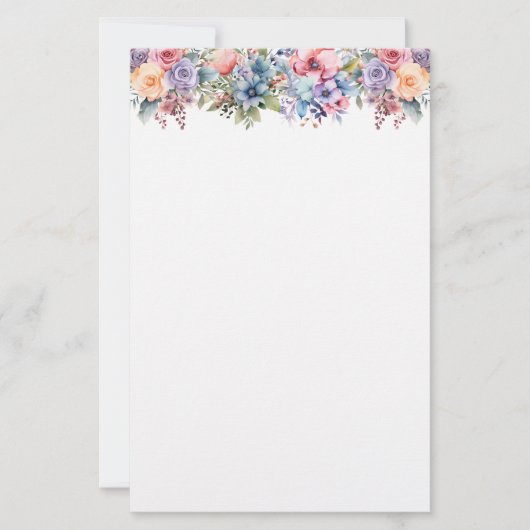 Bloemig briefpapier (Voorkant)