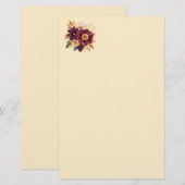 Bloemig briefpapier (Voorkant / Achterkant)