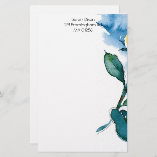 bloemig Briefpapier (Voorkant / Achterkant)