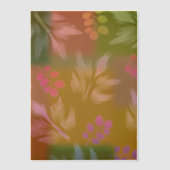 Bloemig Bruin Vellum Uitnodigingen (Voorkant)