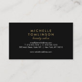  bloemig Elegant Salon Visitekaartje (Achterkant)