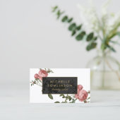  bloemig Elegant Salon Visitekaartje (Staand voorkant)