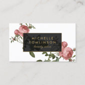  bloemig Elegant Salon Visitekaartje (Voorkant)