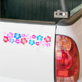 Bloemig en roze bumpersticker (Op Truck)