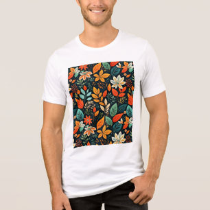 Bloemig Exotisch Bloemenpatroon Tri-Blend Shirt
