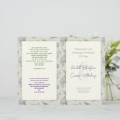 Bloemig gevouwen kerk huwelijksprogramma sjabloon (Staand voorkant)