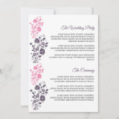 Bloemig huwelijksprogramma op waaier sjabloon kaart (Achterkant)