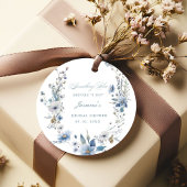 Bloemig iets blauw voor ik het doe Bruidsfeest Bedankjes Labels