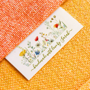 Bloemig kledinglabel voor handgemaakte artikelen grosgrain lint