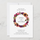 Bloemig | Kleurrijk en Elegant met QR-Code Save The Date (Voorkant)