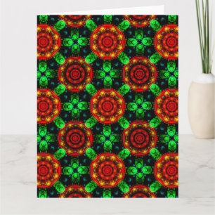 Bloemig modern boho elegant abstract patroon #504 bedankkaart