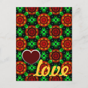 Bloemig modern boho elegant abstract patroon #504 briefkaart