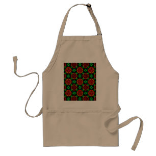 Bloemig modern boho elegant abstract patroon #504 standaard schort