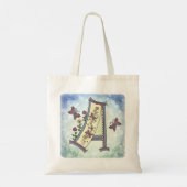 bloemig Monogram A Tote Bag (Achterkant)
