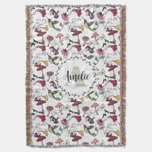 Bloemig Monogram Kolibrie Tuin & Bloemen Deken