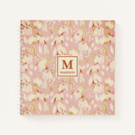Bloemig monogram notitieboek journaal