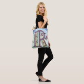 bloemig Monogram R Draagtas (Op model)