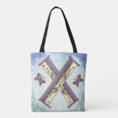 bloemig Monogram X Draagtas (Achterkant)