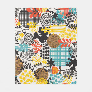  bloemig: naadloze grasachtergrond fleece deken