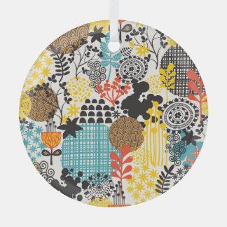  bloemig: naadloze grasachtergrond glas ornament