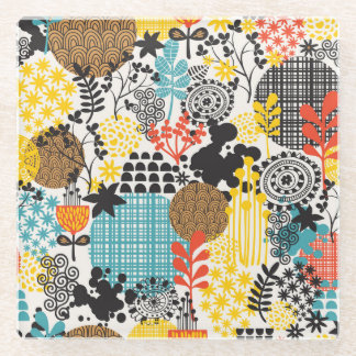  bloemig: naadloze grasachtergrond glazen onderzetter