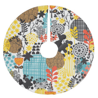  bloemig: naadloze grasachtergrond kerstboom rok