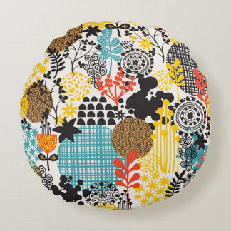  bloemig: naadloze grasachtergrond rond kussen