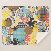  bloemig: naadloze grasachtergrond sherpa deken (Voorkant (horizontaal))