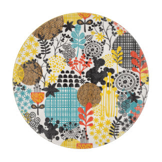  bloemig: naadloze grasachtergrond snijplank