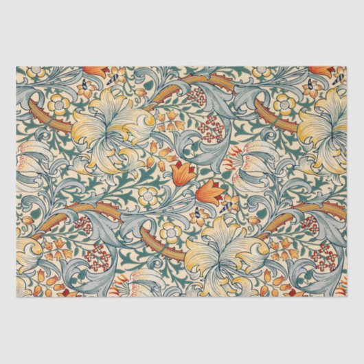 Bloemig Ontwerp Tissue Papier van William Morris (Voorkant)