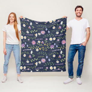 Bloemig oppervlaktestructuur - Mode lente bloemen Fleece Deken