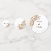 Bloemig Pampagras Trouwtafel Decoratie Confetti (Achterkanten)