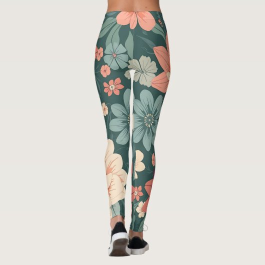 Bloemig patroon legging (Achterkant)