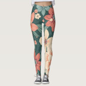 Bloemig patroon legging (Voorkant)
