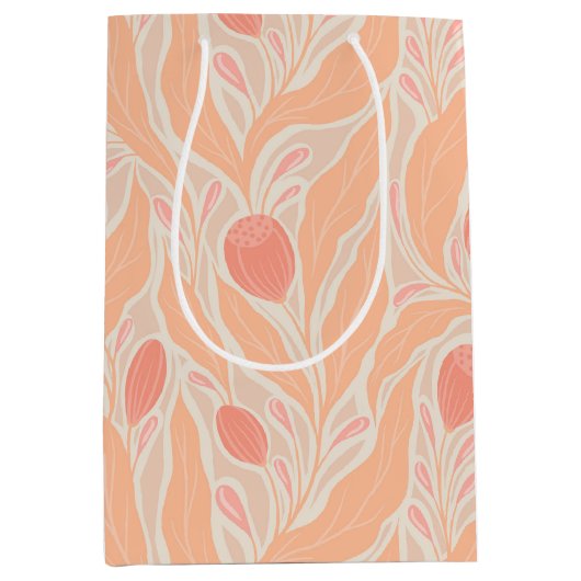 Bloemig patroon medium cadeauzakje (Voorkant)