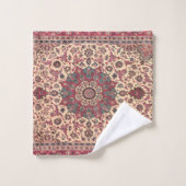  bloemig Perzisch tapijtpatroon Bad Handdoek (Wasdoekje)