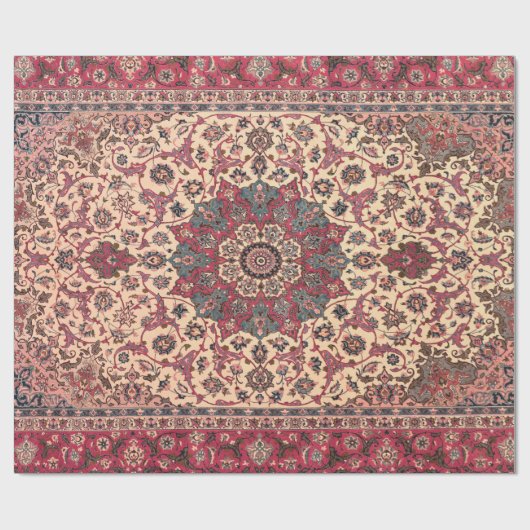  bloemig Perzisch tapijtpatroon Cadeaupapier (Vlak)