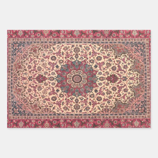  bloemig Perzisch tapijtpatroon Inpakpapier Vel (Voorkant)