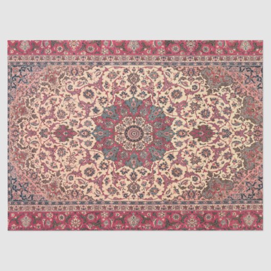 bloemig Perzisch tapijtpatroon Tissuepapier (Voorkant)