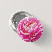 Bloemig Ronde Button 3,2 Cm (Voorkant /achterkant)
