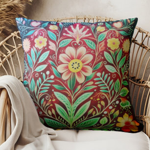 Bloemig rood Sierkussen