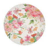 bloemig Roze bloemetjes keukendecor Snijplank (Voorkant)