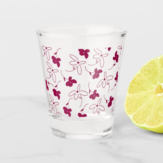 Bloemig Shot glas (Voorkant)
