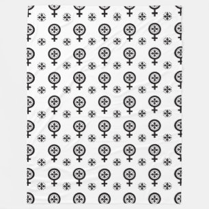 Bloemig Venus Symbool Patroon Fleece Deken