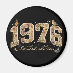 Bloemige 50e verjaardag Limited Edition 1976 Magneet