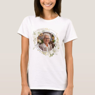 Bloemige Aandenken-herinnering Rouwgift T-shirt