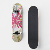 Bloemige achtergrond 6 skateboard (Voorkant)
