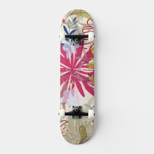 Bloemige achtergrond 6 skateboard (Voorkant)