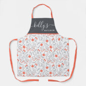 Bloemige All-Over Print Schort (Voorkant)